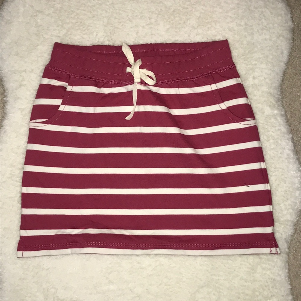NWOT Gap Pink and White Striped Tie A-Line Full Skirt